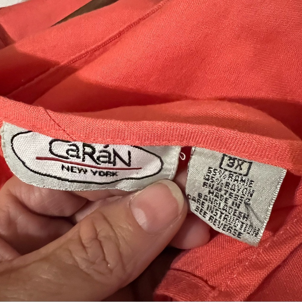 Caran New York women’s salmon color dressy flowy outfit/ size 3X - Picture 3 of 7